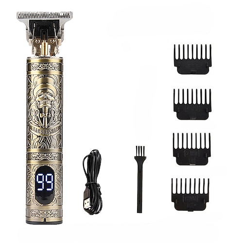 Professionelle wiederaufladbare elektrische Haarschneidemaschine für Männer - Vintage T9 Haarschneider mit Friseur-Trimmer und Rasierer - Perfekt für den Heim- und Salongebrauch Valentinstagsgeschenk Image