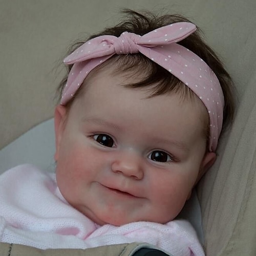 20 Zoll wiedergeborene Babypuppe Vollkörper Silikon wasserfest Wiedergeborene Maddie Puppe Hand-detaillierte Malerei mit sichtbaren Venen lebensechter 3D-Hautfarbe Weihnachtsgeschenk Image