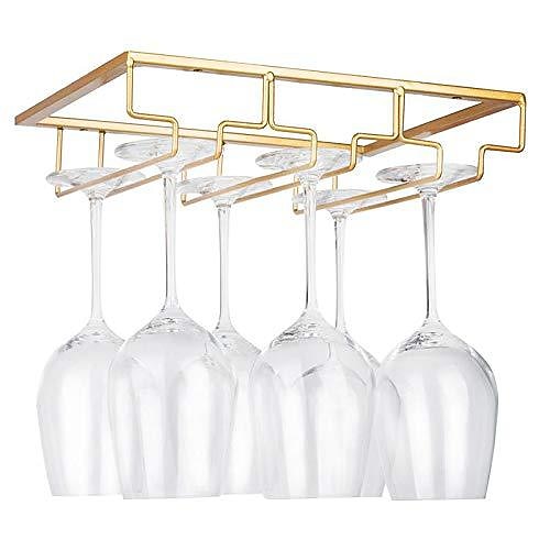 2 Stück Weingläser Halter Barkeeper Stielware Hängegestell unter Schrank Stielgeschirr Organizer Glas Becher Eisen Rack Bar Werkzeug Image