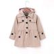 kinderkleidung Mädchen Trenchcoat Langarm Verdickte Windjacke – rosarote Punkte Verdickte Windjacke – verdicktes Khaki Verdicktes Khaki mit Windjackenmuster Feste Farbe Graphic Taste Frühling Herbst