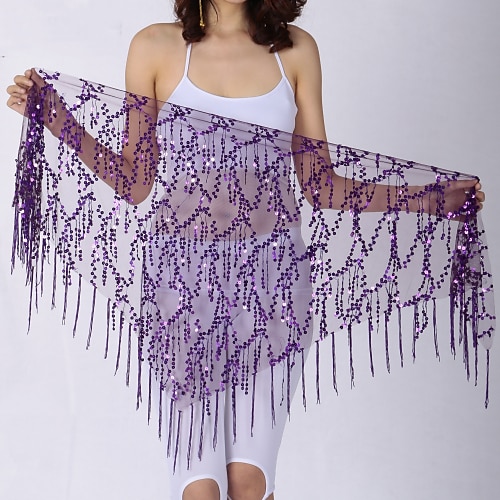 Bauchtanz-Hüftschals für Damen, Chinlon-Pailletten-Hüftschal, Party-Accessoires Image