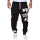 Herren Aktiv Jogginghose Trainingshose Jogginghose Jogger Hose Hosen Kordelzug Elastische Taille Buchstabe In voller Länge Strasse Sport Freizeitskleidung Aktiv Sport Lockere Passform Schwarz / Rot