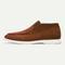 Herren-Slipper aus grauem Wildlederimitat, minimalistische Freizeitschuhe mit weißer Sohle – vielseitiges und bequemes Schuhwerk für den Alltag