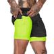 Herren Sportliche Shorts Kurze Sporthose Kurze Sporthose Sport Shorts Kordelzug 2 in 1 mit handytasche Einfarbig Atmungsaktiv Schnelltrocknend Sport Natur Athlässigkeit Fitnessstudio Casual