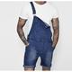 Herren Jeans Jeans-Shorts Insgesamt Shorts Kurze Jeans Denim-Overall Tasche Glatt Komfort tragbar Kurz Casual Täglich Festtage Denim Strassenmode Stilvoll Rosa Dunkel Blau