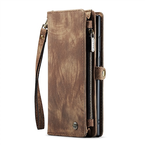 Handy Hülle Handyhüllen Für Samsung Galaxy S23 S22 S21 FE S21 Ultra Plus S20 A14 A54 A53 A13 A12 Brieftaschenhülle Mit Ständer Vollschutz Staubdicht Einfarbig PU-Leder Image