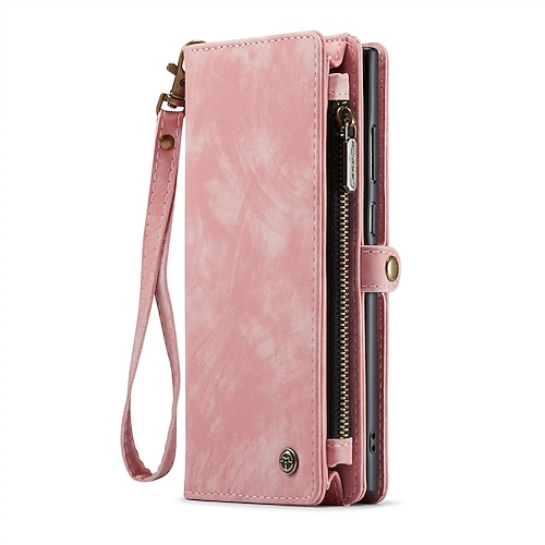Handy Hülle Handyhüllen Für Samsung Galaxy S23 S22 S21 FE S21 Ultra Plus S20 A14 A54 A53 A13 A12 Brieftaschenhülle Mit Ständer Vollschutz Staubdicht Einfarbig PU-Leder Image