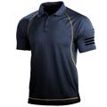 Herren Taktisches Hemd Performance-Polo Performance-Shirt Hemd für Wanderer Kargen Kurzarm Sport Natur Urlaub Ausgehen Casual Schnell Trocknend Atmungsaktiv Weich Glatt Schwarz Weiß Sportkleidung