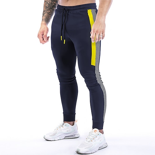 Herren Sportliche Hosen Jogginghose Trainingshose Jogginghose Jogger Hose Hosen Tasche Kordelzug Elastische Taille Streifen Komfort Atmungsaktiv Outdoor Täglich Ausgehen Modisch Brautkleider schlicht Image