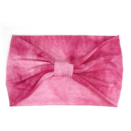 Breite Stirnbänder für Frauen, geknotetes Stirnband, Damen-Kopfwickel, dehnbare Haar-Accessoires, Bänder, Batikfärbung, 1 Stück