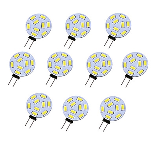 10 stücke 2 w led bi-pin lichter 300 lm g4 t 9 led-perlen smd 5730 warmweiß weiß 12 v Image