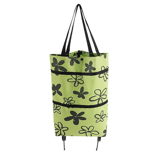 Faltbarer Einkaufswagen Trolley mit Rädern Faltbare Einkaufstaschen Wiederverwendbare Einkaufstaschen Lebensmittelorganisator Gemüsetasche Image