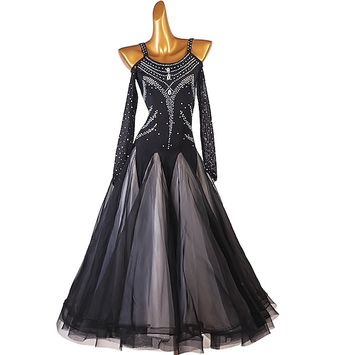 Für den Ballsaal Kleid Kristalle / Strass Damen Leistung Langarm Spandex Organza Image