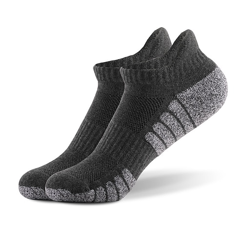 Herren 2 Paar Socken Ankle Socken Sportsocken Niedrig geschnittene Socken Schwarz Weiß Farbe Farbblock Outdoor Freizeitskleidung Urlaub Mittel Frühling Sommer Modisch Sport Image