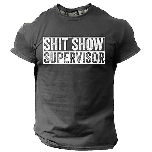Herren 'Scheißshow Aufseher' Lustiges Arbeits- Bürohumor Grafik-T-Shirt Image