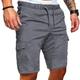 Herren Cargo Shorts Kurze Hosen Bermudas Kordelzug Elastischer Bund mit Seitentasche Glatt Draussen Sport Kurz Outdoor Täglich Sport Baumwollmischung Brautkleider schlicht Kurze Hosen Schlank