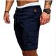 Herren Cargo Shorts Kurze Hosen Bermudas Kordelzug Elastischer Bund mit Seitentasche Glatt Draussen Sport Kurz Outdoor Täglich Sport Baumwollmischung Brautkleider schlicht Kurze Hosen Schlank