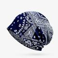 Unisex Beanie Mütze Strickmütze Schwarz Weiß Polyester Bedruckt Reise Outdoor Urlaub Muster Windundurchlässig Warm