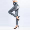 damen lässig / sportlich athleisure strumpfhose leggings bedruckt knöchellang hose lässig wochenende dehnbar grafisch gemustert bauchregulierung po-straffung hohe taille skinny rot 2xl