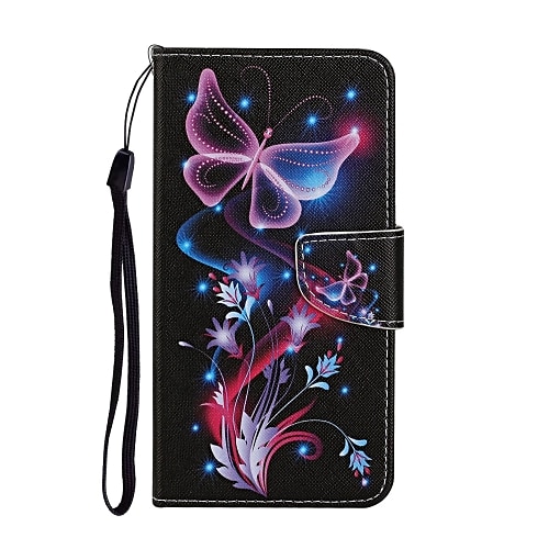 Handy Hülle Handyhüllen Für Samsung Galaxy S25 Ultra Plus S23 S22 Plus Ultra A34 A54 A53 S20 FE Brieftaschenhülle Flip Geldbörse Kartenhalter Tiermotiv Cartoon Blume TPU PU-Leder Image