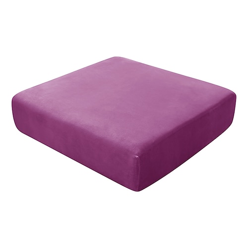 1 Stück Samt Stretch Couch Kissenbezug Burgund Plüsch Kissen Schonbezug für Stuhlkissen Möbelschutz Sitzkissen Sofabezug mit elastischer Unterseite Waschbar Image