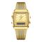 LIEBIG Casual Uhr Herren Digital Dual Time Woche Gold Sport 3bar wasserdichte Quarz Armbanduhren Uhr relogio masculino L1030