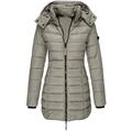 Damen Steppjacke Pufferjacke Windjacke für Wanderer Winter Draussen Isoliert warm Wasserdicht Windundurchlässig Oberbekleidung Windbreaker Windjacke Shirt Sichtbarer Reißverschluß in voller Länge