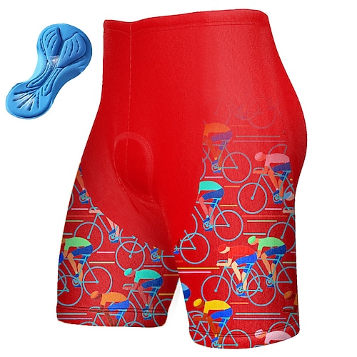 Herren Grafik Fahrradhose Fahhrad Gepolsterte Shorts / Chamois Unterteile Mountainbike MTB Straßenradsport Sport 3D-Polster Schnelltrocknend Feuchtigkeitsableitend Atmungsaktiv Schwarz Gelb Spandex Image