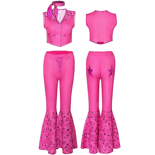 Paar-Film-Rollerblade-Outfits Puppe Y2K Cowgirl-Anzüge Overall Kleid Hot Pink Männer Frauen Paar Cosplay Kostüm Halloween Karneval Maskerade Image