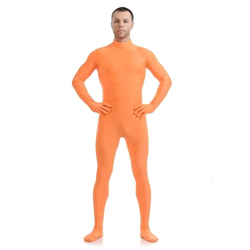 Zentai-Anzüge Kostüm Kapuzensweatshirt Karnevalskostüm Ganzkörperanzug Königstag Herren Damen Sex Einfarbig Elasthan Lycra Kostüm für Leistung Party Valentinstag Halloween Erwachsene Image