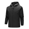 Herren Regenjacke Kapuzenjacke Wanderjacke Windjacke Sports Outdoor Campen und Wandern Wasserdicht Windundurchlässig Frühling Herbst Feste Farbe Schwarz Armeegrün Rot Dunkelmarine Blau Jacken