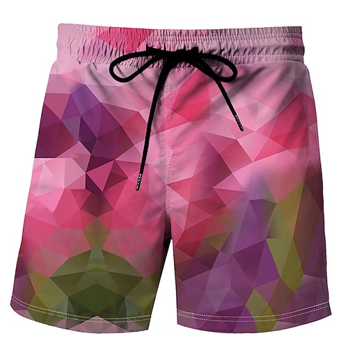 Herren Batik Badehosen Badeshorts Boardshorts Mittlere Taille Streetwear Stilvoll Klassicher Stil Lässig Strand Ferien Kordelzug Elastischer Bund Designer Bekleidung Image