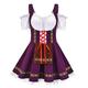 Karneval Oktoberfestbier Kostüm Kleid Dirndl Trachtenkleader Oktoberfest / Bier Kleider Cosplay Bayerisch Wiesn Damen Stoff im traditionellen Stil Kleid Schürze