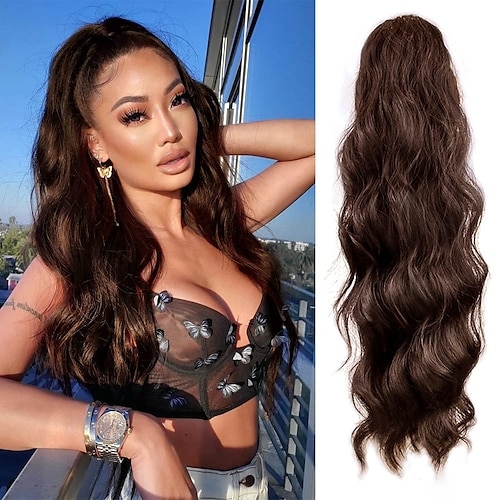 Pferdeschwanz Klassisch / Synthetik / Bärenkralle / Kieferclip Synthetische Haare Haarstück Haar-Verlängerung Locken Lang Partyabend / Freizeitskleidung / Party Abend Image