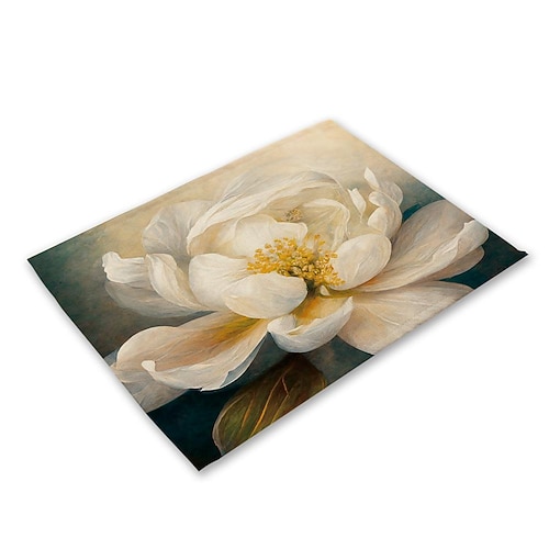 Sonnenblumen-Tischsets, hitzebeständig, Bauernhaus-Tisch-Tischset, schmutzabweisendes Tischset, Tischset für Hochzeit, Küche, Esstisch, Dekoration für drinnen und draußen Image