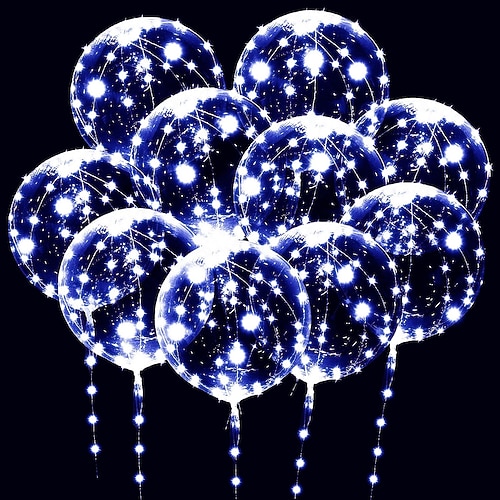 Elegante Hochzeits-Empfangsfeier LED Ballon Leuchtende Party Hochzeitsbedarf Wohnheim Party Dekoration Transparente Blasendekoration Geburtstag Hochzeits LED Ballon-Lichterkette Geschenk Image