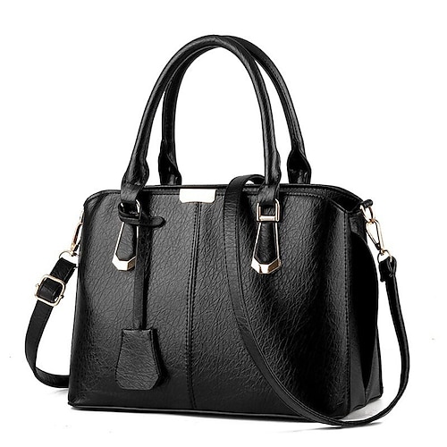 Grüne Damenhandtasche aus Kunstleder – elegante strukturierte Tragetasche mit goldenen Akzenten für Arbeit, Reisen und den Alltag