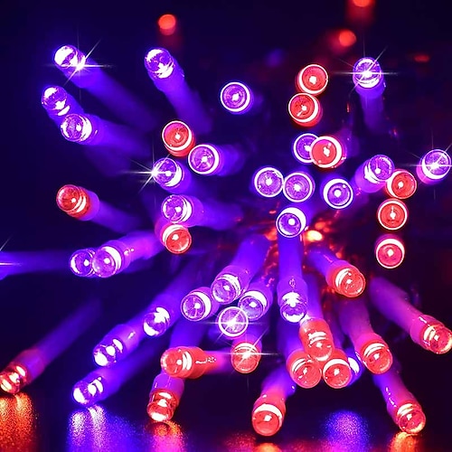 elegante Hochzeitsfeier-Empfangs-Girlande 50m/100m Lichterkette, 400/800 LEDs, IP65 wasserdicht, Gartendeko für draußen, Farbe blau, DC31V, EU/US/AU/UK-Stecker Image