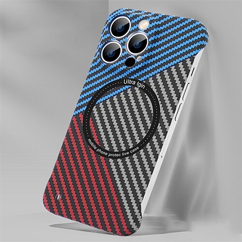 Handy Hülle Handyhüllen Für iPhone 17 Pro Max 17 Air 15 14 Pro Max Plus 13 12 11 Pro Max Schlankes Gehäuse Mit Magsafe Ultradünn Stoßfest Kohlefaser PC