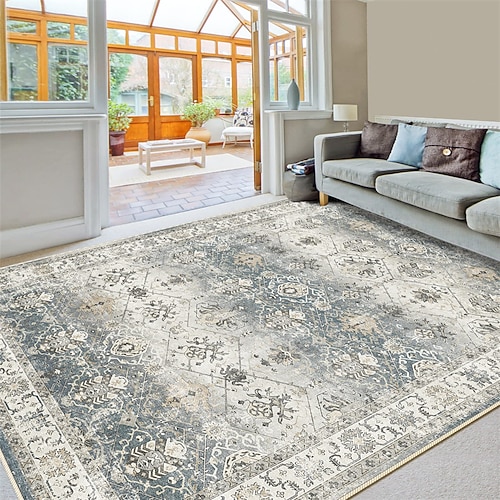 Mandala-Bohemien-Boho-Läuferteppich, rutschfeste Bodenmatte, Nachttisch, Wohnzimmer, Schlafzimmer, drinnen und draußen Image