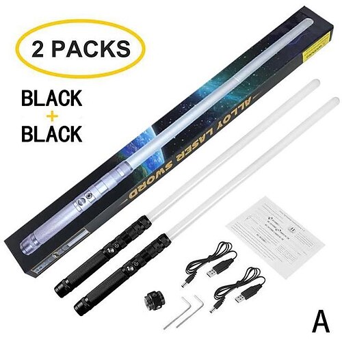 Leuchtspielzeug Metallgriff 3 Soundmodi wiederaufladbar Force FX Schweres Duell-Leuchtspielzeug-Set Cosplay Kinder Erwachsene für Hallows als Weihnachtsgeschenk Image