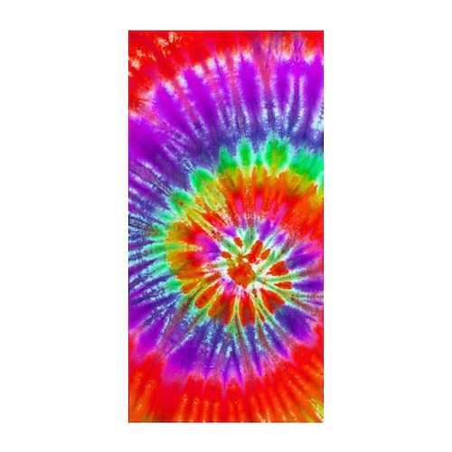 Batik-Strandtuch, sandfreie Hippie-Strandtücher in Übergröße, superweiches großes Badetuch, wasserabsorbierendes Badetuch für Männer, Frauen, Reisen, Schwimmen, Camp, 81,3 x 162,6 cm Image