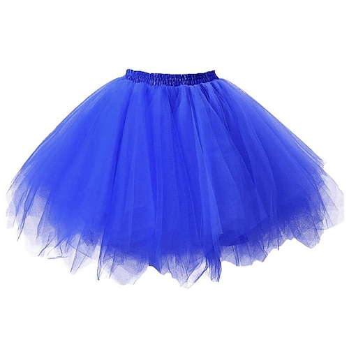 Balletttänzer Karneval Reifrock Krinoline Tutu Unterrock 1950er Retro Vintage 1980er Erwachsene Damen Halloween Karneval Party Leistung Pride Parade Einfaches Karnevalskostüm Verkleiden Image