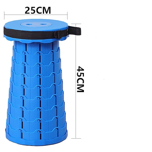 Teleskopierbarer Klapphocker tragbarer zusammenklappbarer Hocker verbesserter tragbarer teleskopierbarer Hocker Klapphocker für Erwachsene tragbarer teleskopierbarer Hocker für Camping Gartenarbeit Image