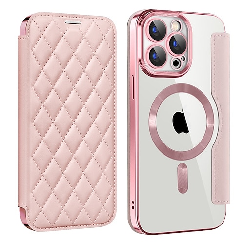 Handy Hülle Handyhüllen Für iPhone 17 Pro Max 17 Air 16e 13 12 11 Pro Max Brieftaschenhülle Mit Magsafe Transparent Kartenfach Retro TPU PU-Leder Image