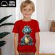 Jungen 3D Dinosaurier T-Shirt Hemden Kurzarm 3D-Druck Sommer Aktiv Sport Modisch 100% Baumwolle kinderkleidung 3-12 Jahre Rundhalsausschnitt Outdoor Casual Täglich Regular Fit