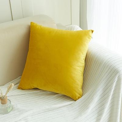 Dekorative Wurfkissen, Samt-Kissenbezug, einfarbig, für Schlafzimmer, Wohnzimmer, Sofa, Couch, Stuhl, Rosa, Blau, Salbeigrün, Lila, Gelb, gebranntes Orange Image