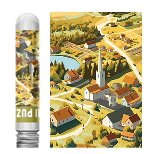 Mini Reagenzglas-Puzzle für Erwachsene 150 Stück Papier praktische Kinder-Puzzle-Spielzeuge Landschaftsdesign Kreativität Geburtstag Geschenk Weihnachtsgeschenk Image