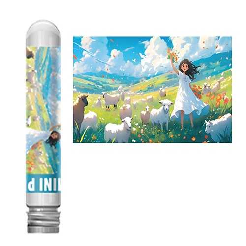 Mini Reagenzglas-Puzzle für Erwachsene 150 Stück Papier praktische Kinder-Puzzle-Spielzeuge Landschaftsdesign Kreativität Geburtstag Geschenk Weihnachtsgeschenk Image