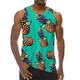 Herren Tank Top Unterhemden Grafischen T-Shirt Lustige T-Shirts Ärmelloses T-Shirt für Männer Ananas Rundhalsausschnitt Hellgelb Schwarz Gelb Rosa Grün 3D-Druck Täglich Festtage Ärmellos 3D-Druck